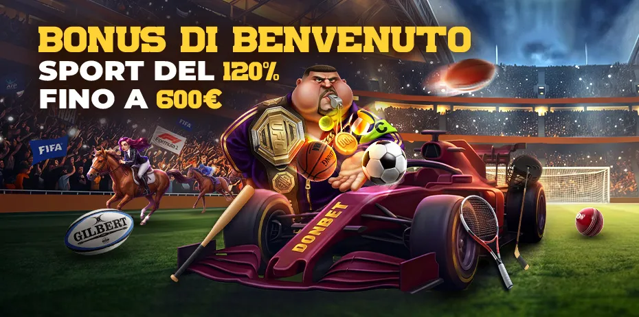 Bonus di benvenuto sport Donbet: 120% fino a 600 €